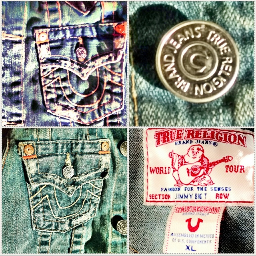 True Religion Jimmy Big T Denim Y2K Jacket- Small - Picture 6 of 6